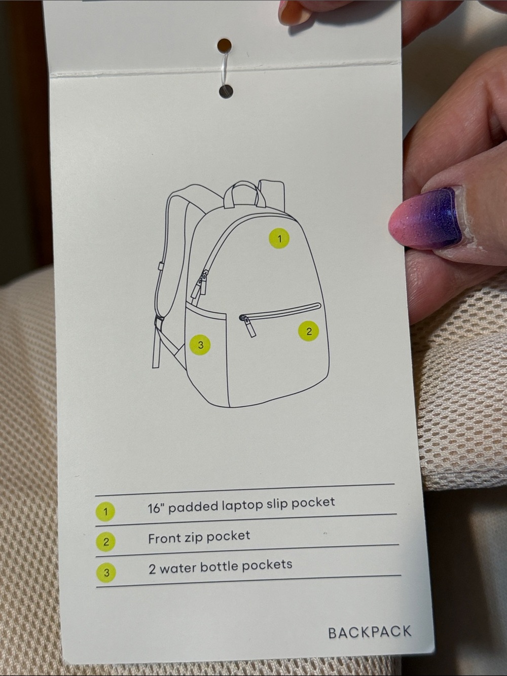 NWT All In Motion Padded Backpack Plus FREE Bag Tag! - Picture 9 of 12